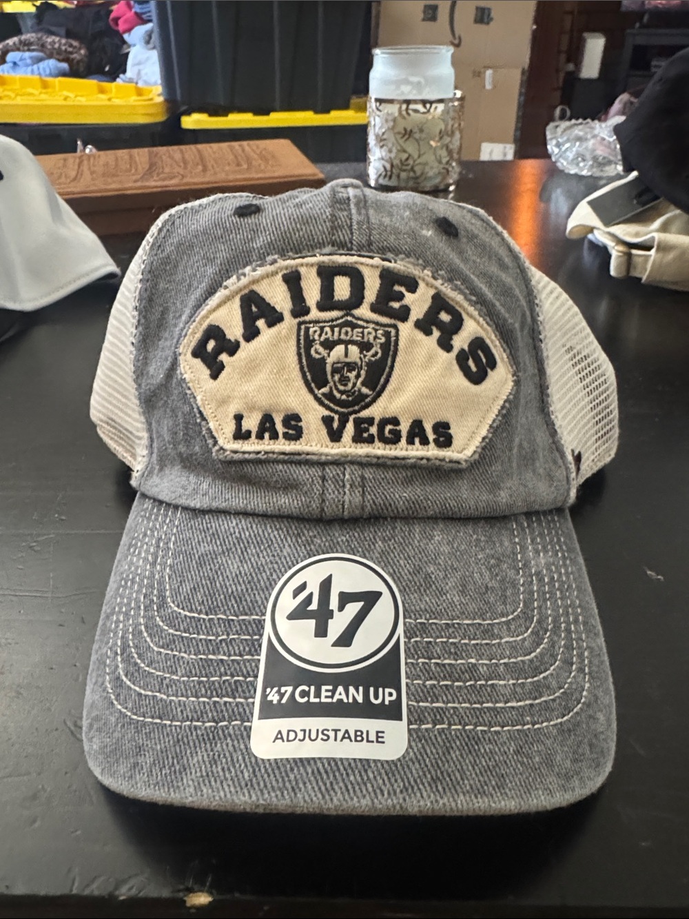 NWT - '47 Las Vegas Raiders Vintage Gray & Cream Trucker Hat